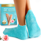 Love Lori Moisturizing Gel Socks for Women - Dry Cracked Feet, S/M | Gel-lined socks for dry, cracked feet - infused with Vitamin E & Jojoba Oil; wear 20 minutes for softer, smoother skin