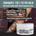 Hustle Butter Tattoo Aftercare 5oz Tattoo Balm, Heals + Protects New Tattoos and Rejuvenates Older Tattoos - 100% Vegan Cream No-Petroleum