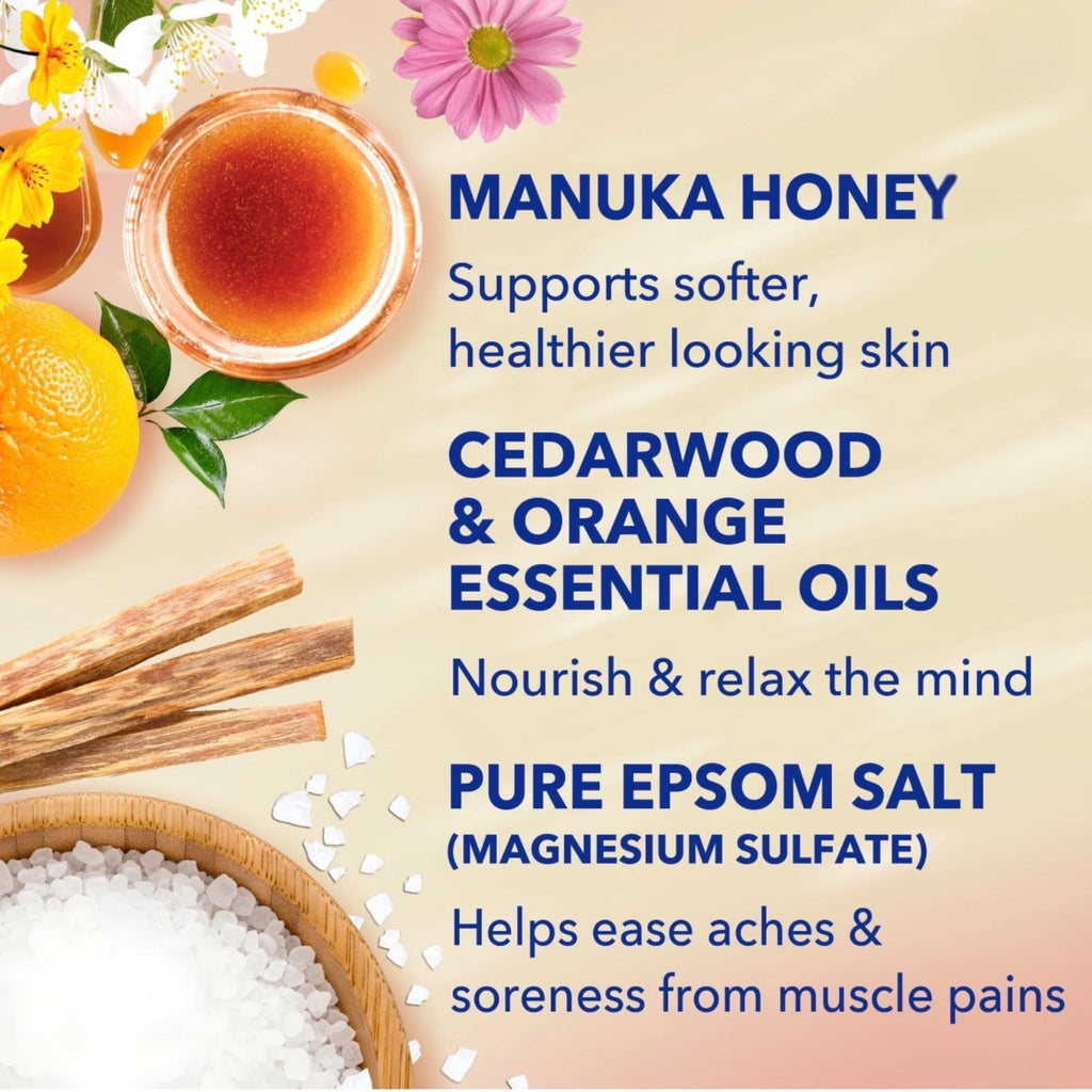 Dr Teal's Honey Blossom Body Wash with Manuka Honey, Magnesium and Essential Oils, Limited Edition, 24 FL OZ, 2 Pack