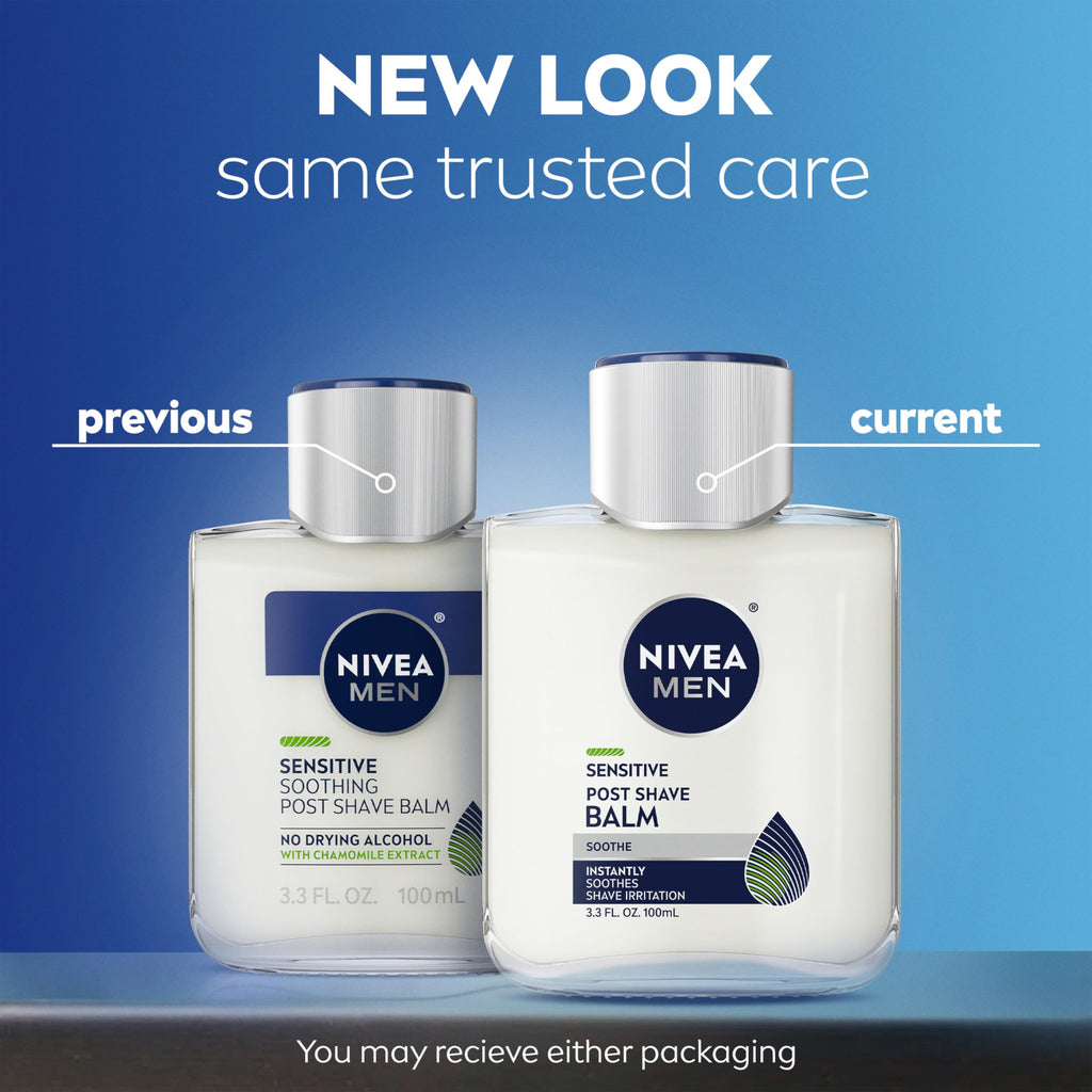 Buy now NIVEA MEN Sensitive Post Shave Balm, with VitaminPro Complex, Alcohol Free After Shave Balm for Men, 3.3 Fl Oz Bottle at indiglob india
