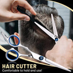 YUQGAOP Hair Cutting Scissors Set, Professional Stainless Cutting Hair Scissors, Barber Hair Cutting Scissors Thinning Shears Sharp Blades Hairdresser Haircut for Women/Men/kids, LFJ1234