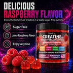 Creatine Monohydrate Gummies 5000mg for Women & Men,120 Count | Blended BCAA, Beta-Alanine, L-Taurine & L-Carnitine Plus B6 B12,Chewable Pre-Workout, Boost Stamina,Ease Muscle Soreness