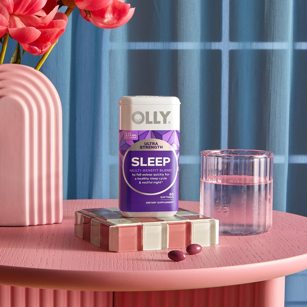 OLLY Ultra Strength Sleep Softgels, Drug Free Nighttime Support* - 60 Count