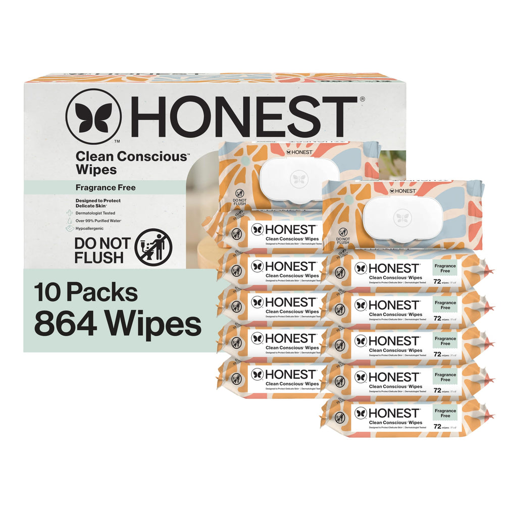 Buy now The Honest Company Hypoallergenic Multi-Use Baby Wipes for Sensitive Baby Skin Rainbow 60 Count at indiglob india