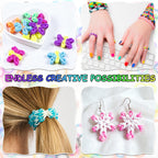 Phinus 2000+ Rubber Band Bracelet Kit, Loom Bracelet Making Kit with 1 Crown Loom, 100 S-Hooks, 5 Pendants, 1 Small Needle, 1 Instruction, Premium Rubber Bands for Weaving DIY Crafting Gift