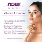 Buy now NOW Foods Solutions, Vitamin E Cream 28,000 IU, Intense Moisture, Concentrated Vitamin E, 4-Ounce at indiglob india