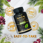NAD Supplement 1500mg - Liposomal NAD+ Resveratrol - 120 Capsules | Nicotinamide Riboside, NAD Plus Boosting - Support Cellular Health, Stamina & Healthy Aging for Women & Men