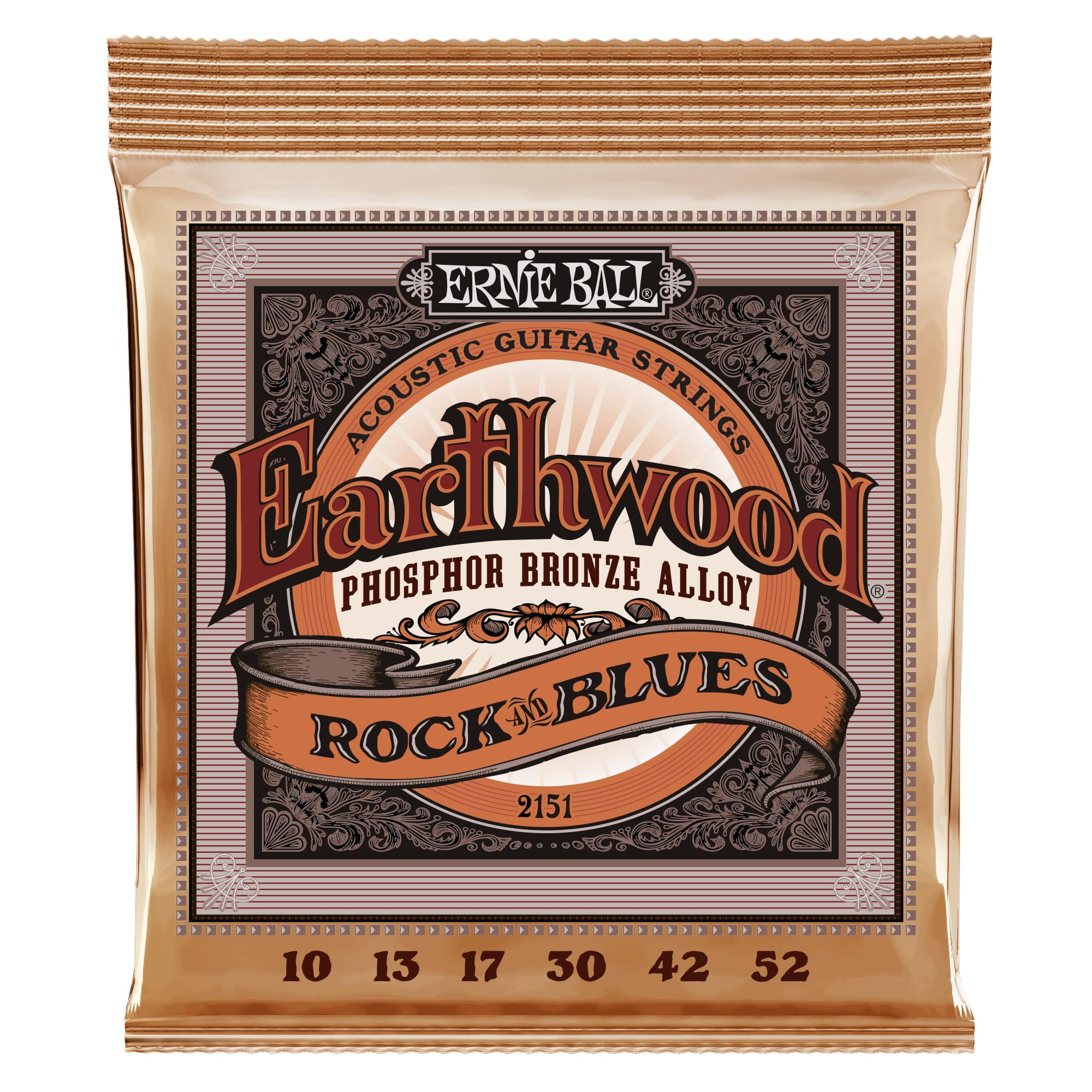 Buy now Ernie Ball Earthwood Medium Light Phosphor Bronze Acoustic Guitar Strings, 12-54 Gauge (P02146) Rock & Blues (10-52) Single Pack at indiglob india