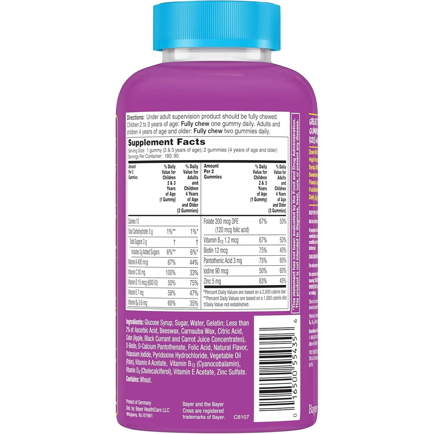 Buy now Flintstones Vitamins Complete Gummies, Kids Vitamins with Vitamin C for Toddlers and Children, Kids Multivitamin with Vitamin A, B6, B12, E & Zinc, 180 Count at indiglob india