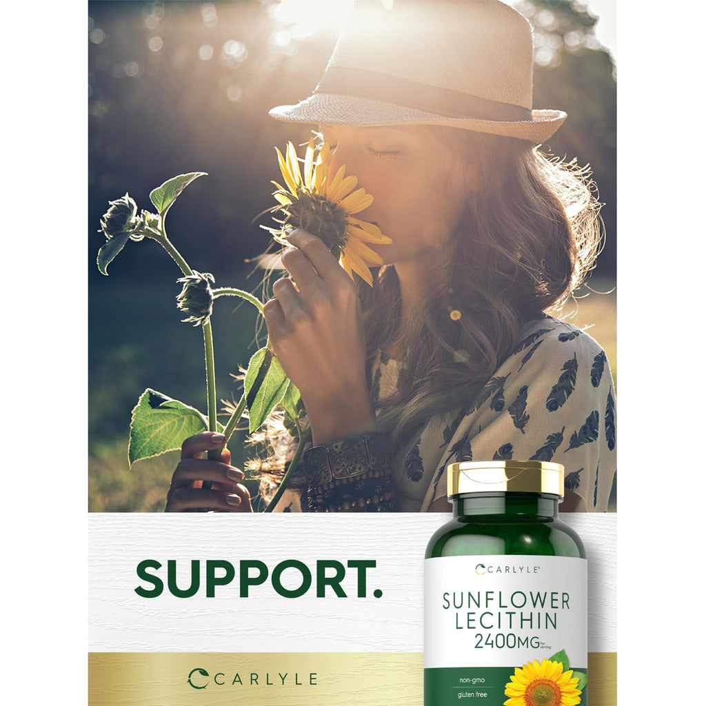 Carlyle Sunflower Lecithin Softgel Capsules | 2400mg | 200 Pills