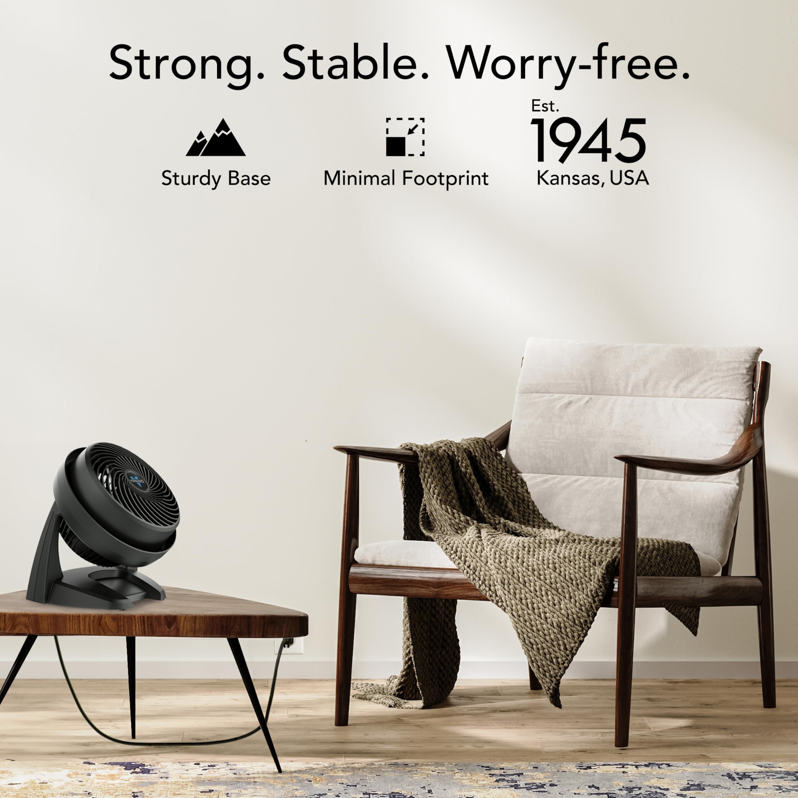Buy now Vornado 630 Mid-Size Whole Room Air Circulator Fan for Home, 3 Speed Settings, Adjustable Tilt, Removable Grill, 9 Inch, Powerful Airflow, Manual Control Dial, Quiet Fan for Bedroom, Black at indiglob india