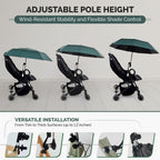 Chair Umbrella with Universal Clamp (Dark Green)