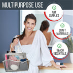 Buy now Masirs Mesh Shower Caddy - 9 Pocket Portable Bathroom Organizer Tote for Travel, Gym & Dorm - Collapsible Small Shower Caddy Bag to Hold Toiletries & Essentials (Gray) at indiglob india