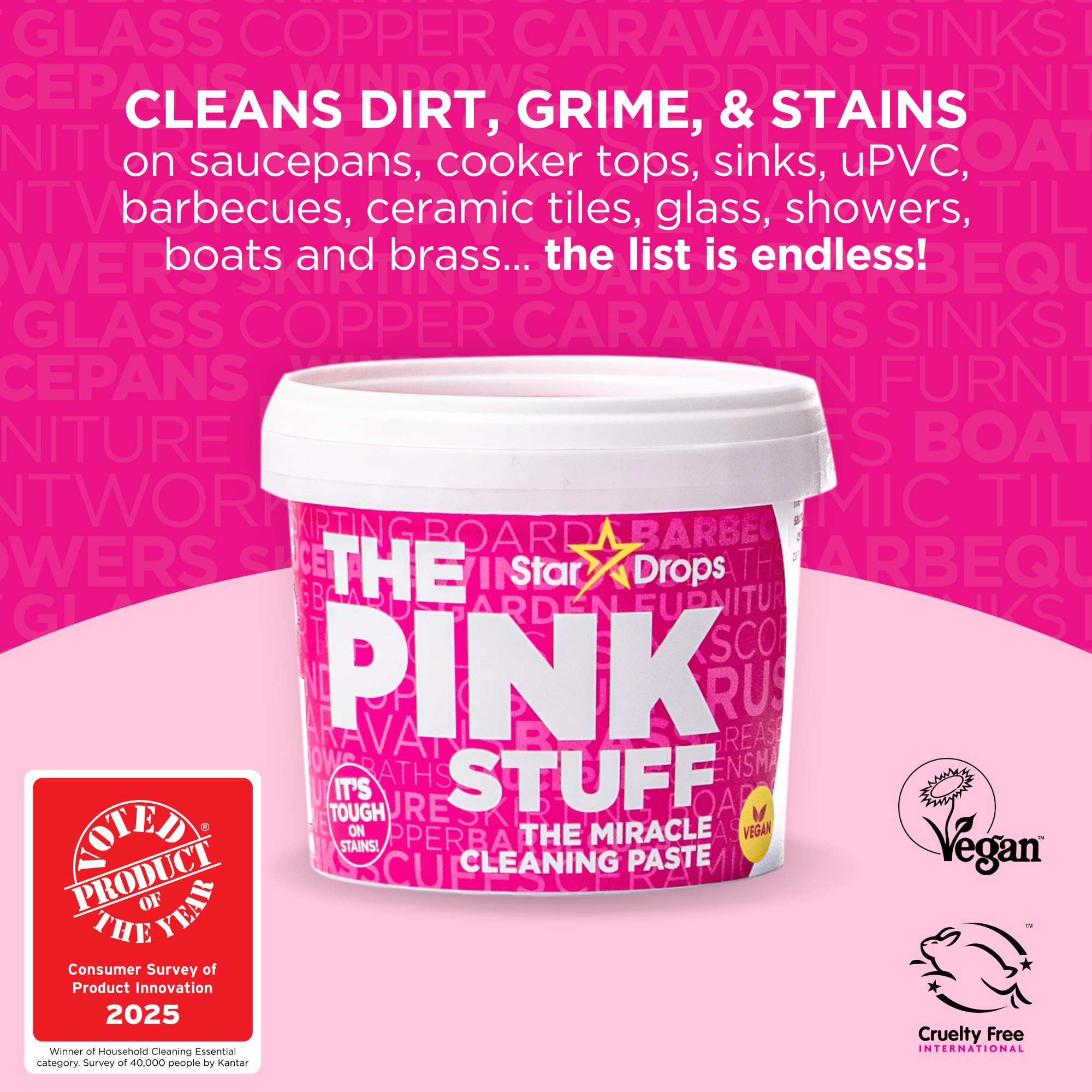 Buy now Stardrops - The Pink Stuff - The Miracle All Purpose Cleaning Paste at indiglob india