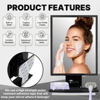 ToiletTree Products Fogless Shower Mirror - Anti-Fog Mirror - Adjustable Shaving Mirror with a Squeegee - Rust-Proof, Impact-Resistance Bathroom Shower Mirror - Tall