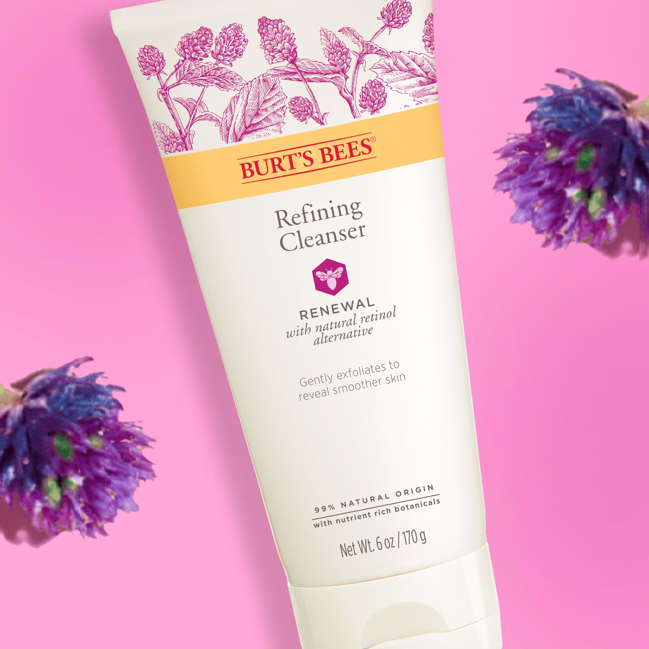 Buy now Burt's Bees Renewal Refining Cleanser with Bakuchiol Natural Retinol Alternative, 6 Oz (Package May Vary) at indiglob india
