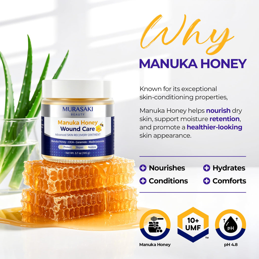 Manuka Honey Wound Care Skin Moisturizing Recovery Barrier Balm 3.7oz(105g)