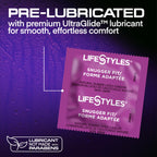 Lifestyles Snugger Fit Natural Rubber and Lubricated Latex Condoms Value Pack, 25 Count, 1 Pack, Triple Tested for Best Protection, Made with UltraGlide Silicone Lube