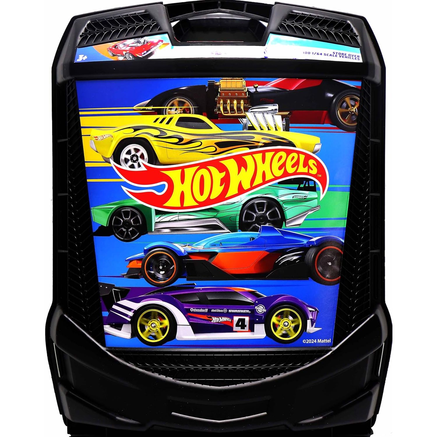 Buy now Hot Wheels 100-Car Storage Case – Large Capacity Organizer for 1:64 Die-Cast Vehicles with Handle and Latch, Durable Portable Carrying Case for Kids, Travel, and Toy Car Collectors 100 Car Carry Roller at indiglob india