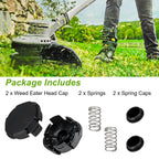 Speed Feed 400 Trimmer Head Cap and Spring Kit for Echo, Trimmer Replacement Spool Cap Covers Compatible with Echo SRM-225, SRM-230, PAS-225 Trimmer Heads, Echo Weed Eater Parts X472000070, 2 Pack
