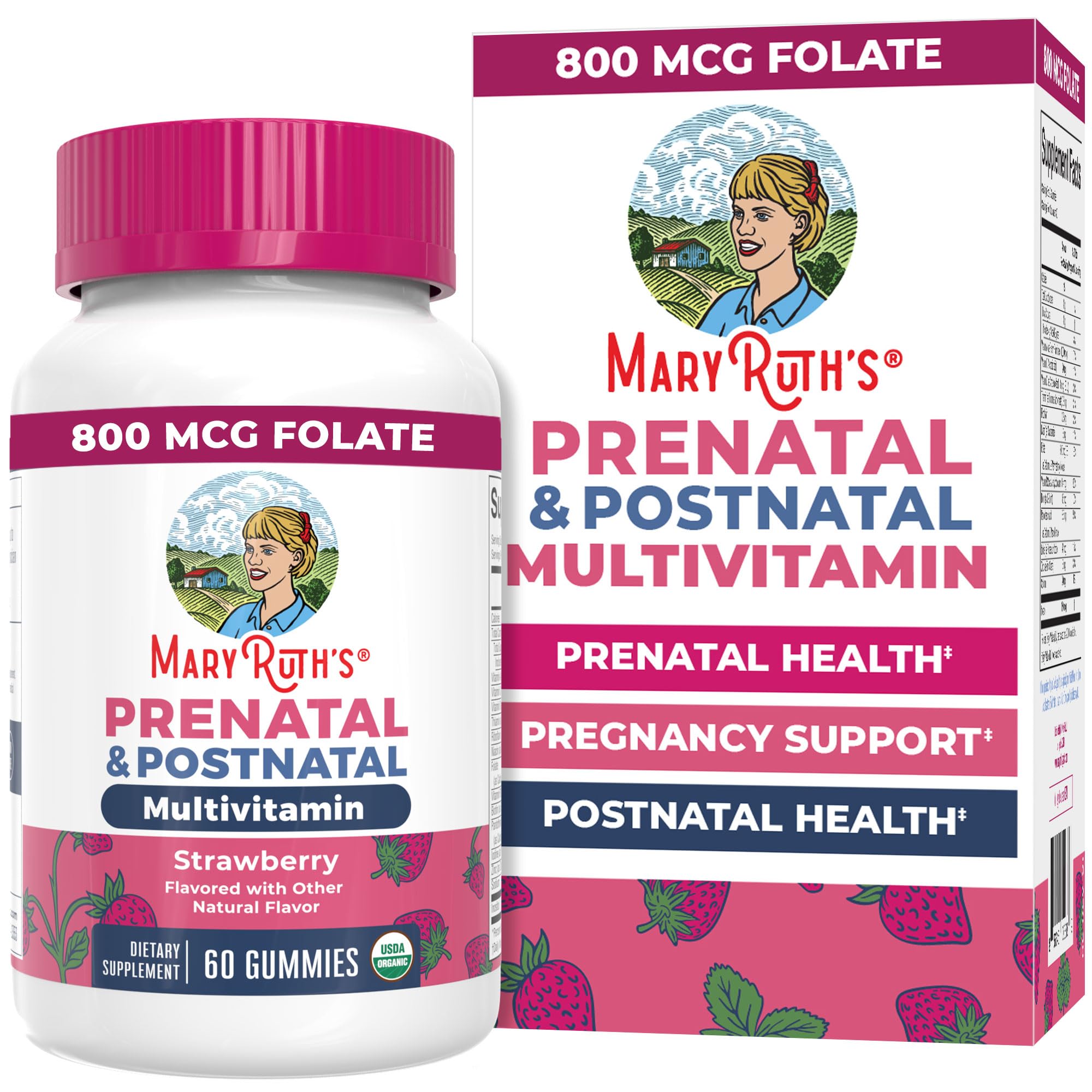 MARYRUTH'S Organic Prenatal Vitamins for Women Gummies, 30 Servings | 30 servings