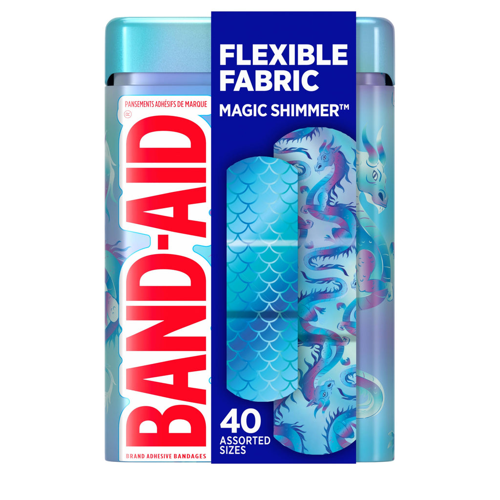 BAND-AID Brand Flexible Fabric Adhesive Bandages, Magic Shimmer, 40 Ct
