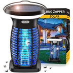 ZECHUAN Solar Bug Zapper Outdoor Waterproof, Electric Mosquitoes Zapper