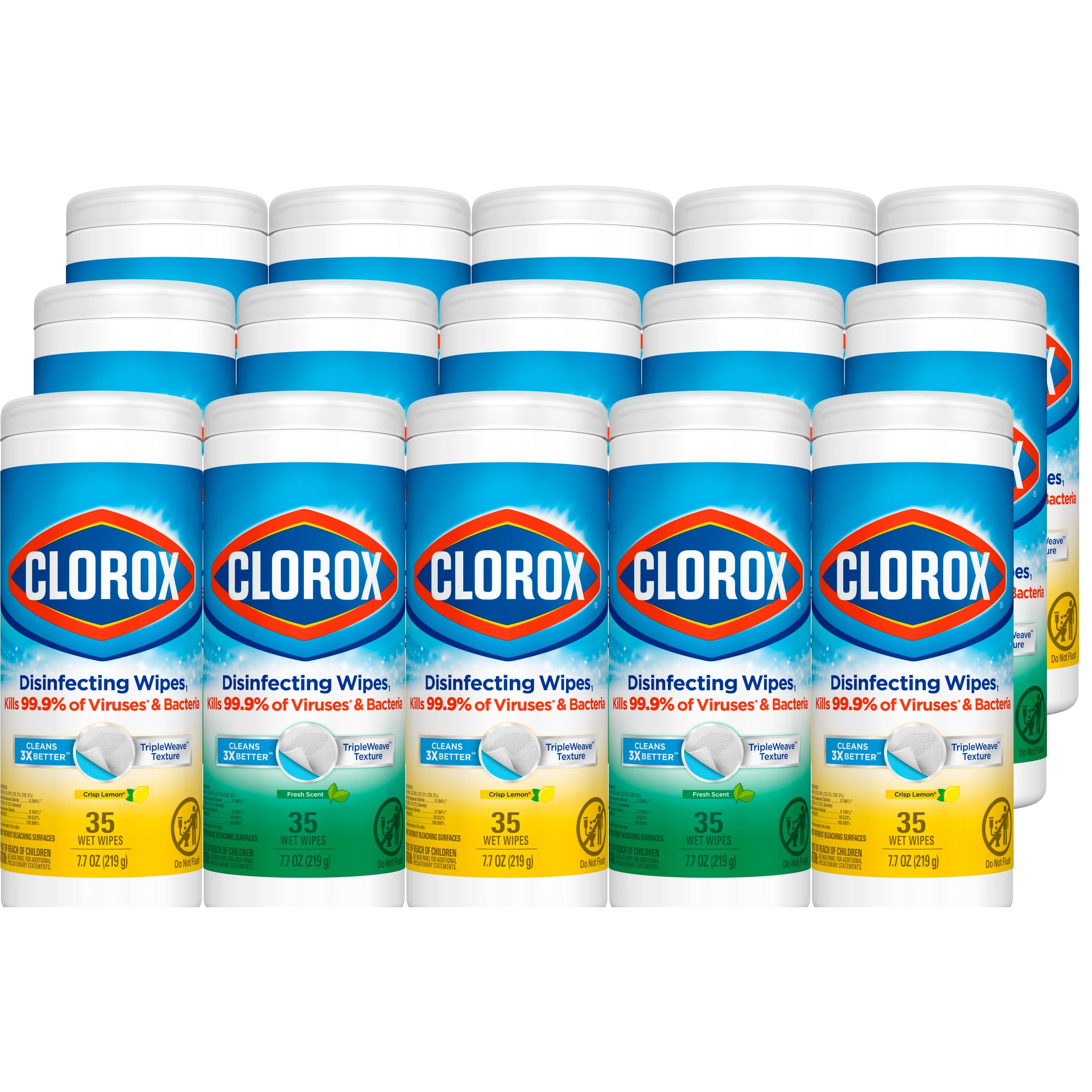 Buy now Clorox 30112 Disinfecting Wipe, Fresh/Lemon Fresh Scent (525 Count) at indiglob india