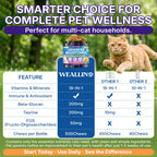 Taurine for Cats, Cat Vitamins & Multivitamin Treats, 500 Ct, Heart Support