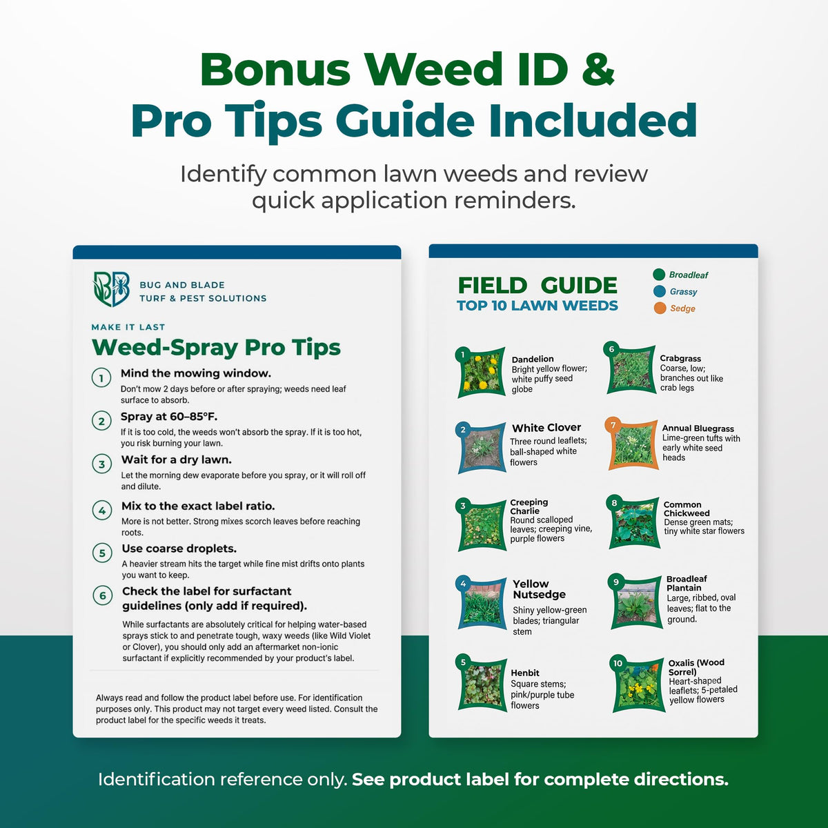 Celsius WG Herbicide 2-Pack with Bug And Blade Weed ID Card