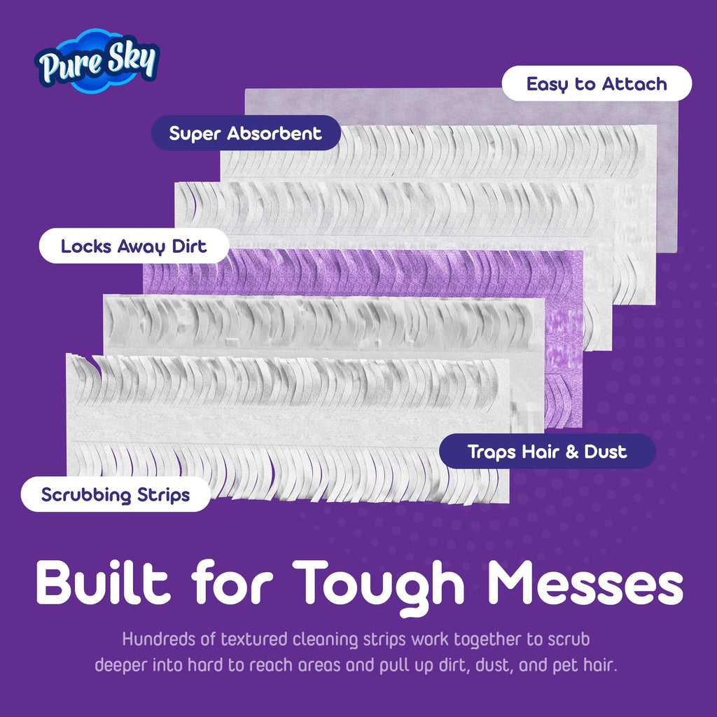 30 Pack Power Mop Refills, Pads for Swiffer PowerMop – Upgraded Design with Full Width, Improved Absorbent Layer, 5X Cleaning – Heavy Duty Replacement Compatible with Swiffer Power Mop Pads, Bulk Pack