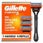 Buy now Gillette Fusion5 Razor for Men, Handle + 2 Razor Blade Refills Fusion5 Razor Handle + 4 Refills at indiglob india