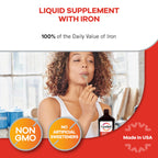 Geritol Liquid Vitamin and Iron Supplement, Energy Support Vitamins, Contains High Potency B-Vitamins and Iron, Easy to Swallow, No Artificial Sweeteners, Non-GMO, 12 Oz (Pack of 2)