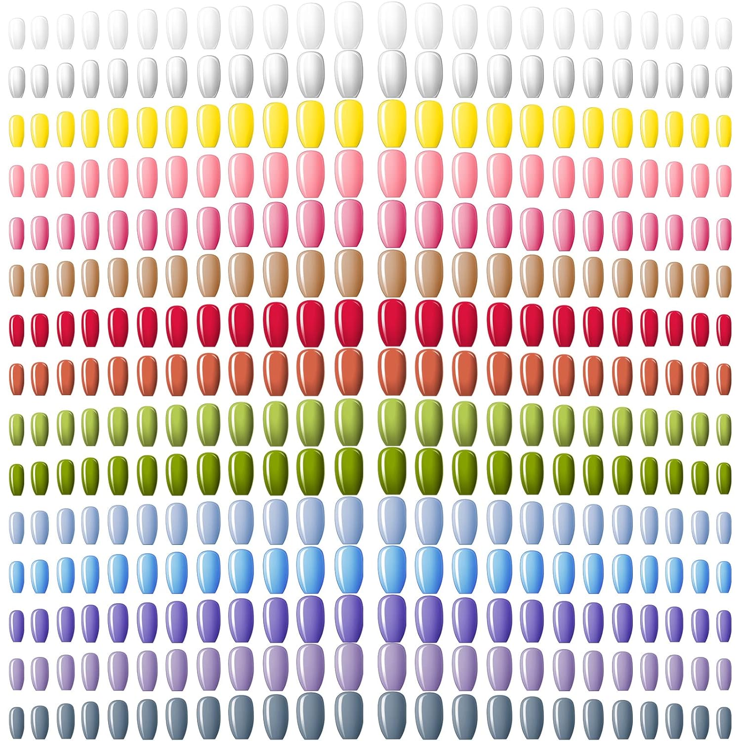 Buy now Maitys 720 Pieces 30 Sets Medium Square Press on Nails Glossy Fake Nails Solid Color Artificial Tips Full Cover for Women Girls Ballerina DIY(Classic Colors) Plain Colors at indiglob india