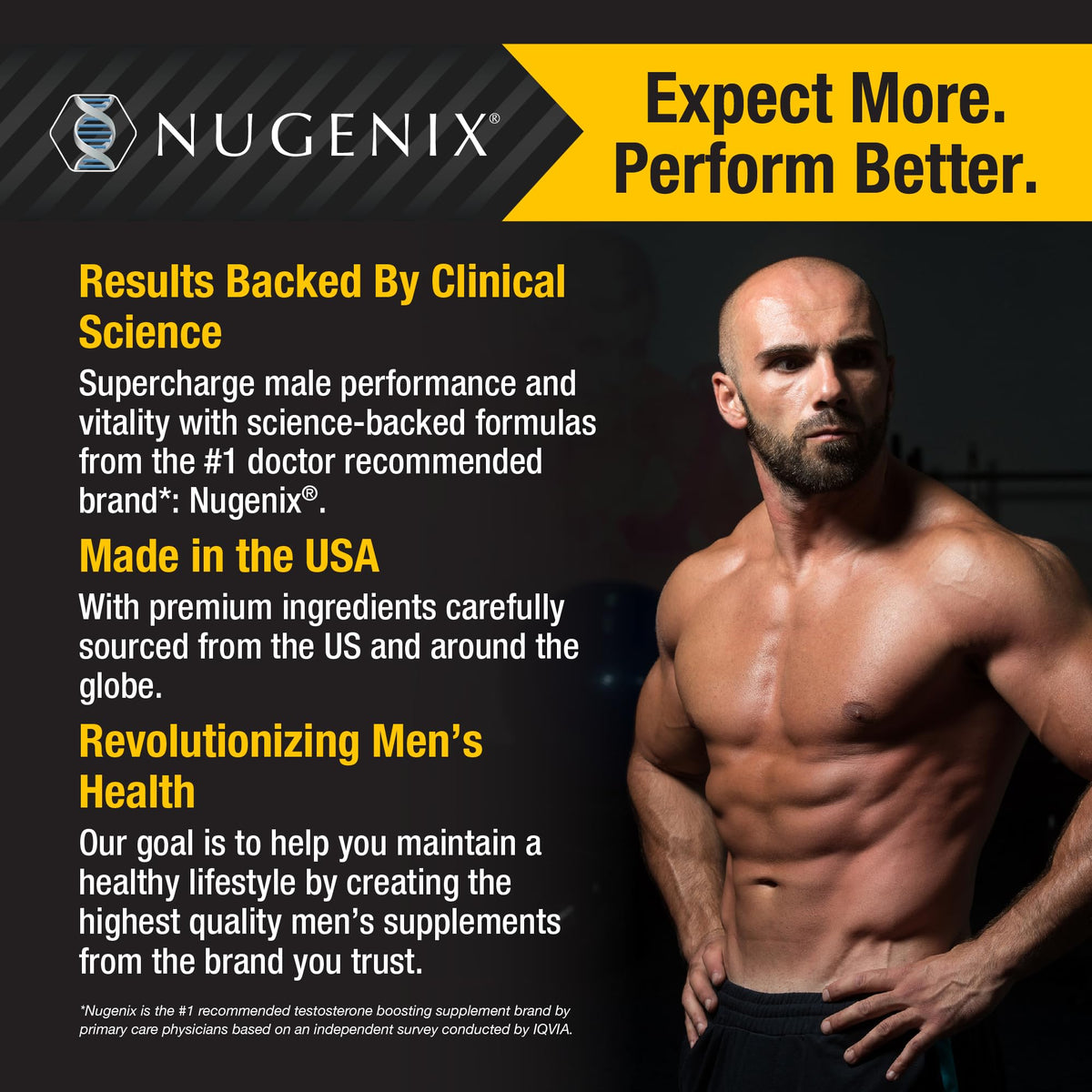 Nugenix PM ZMA - Nighttime Free Testosterone Booster for Men, 120ct