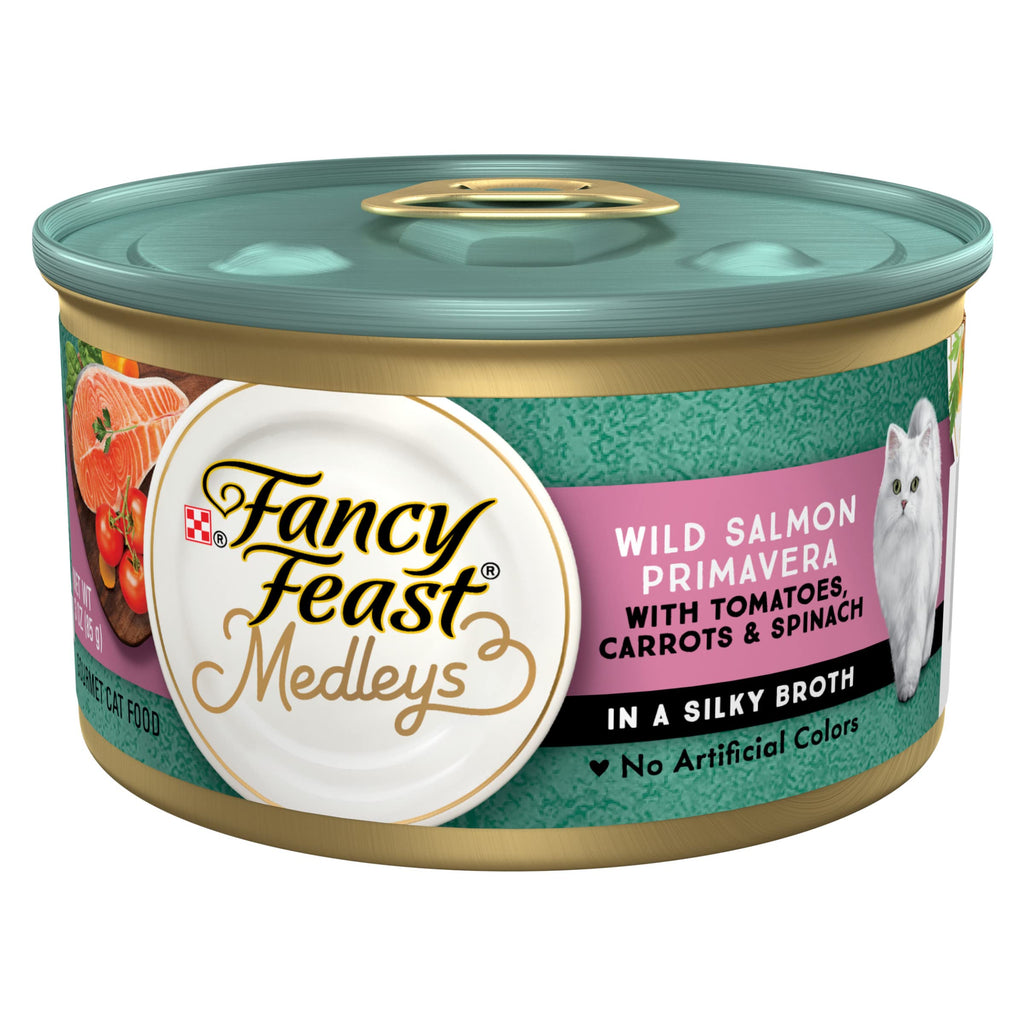 Purina Fancy Feast Medleys Wild Salmon Primavera (24 Pack) 3 oz