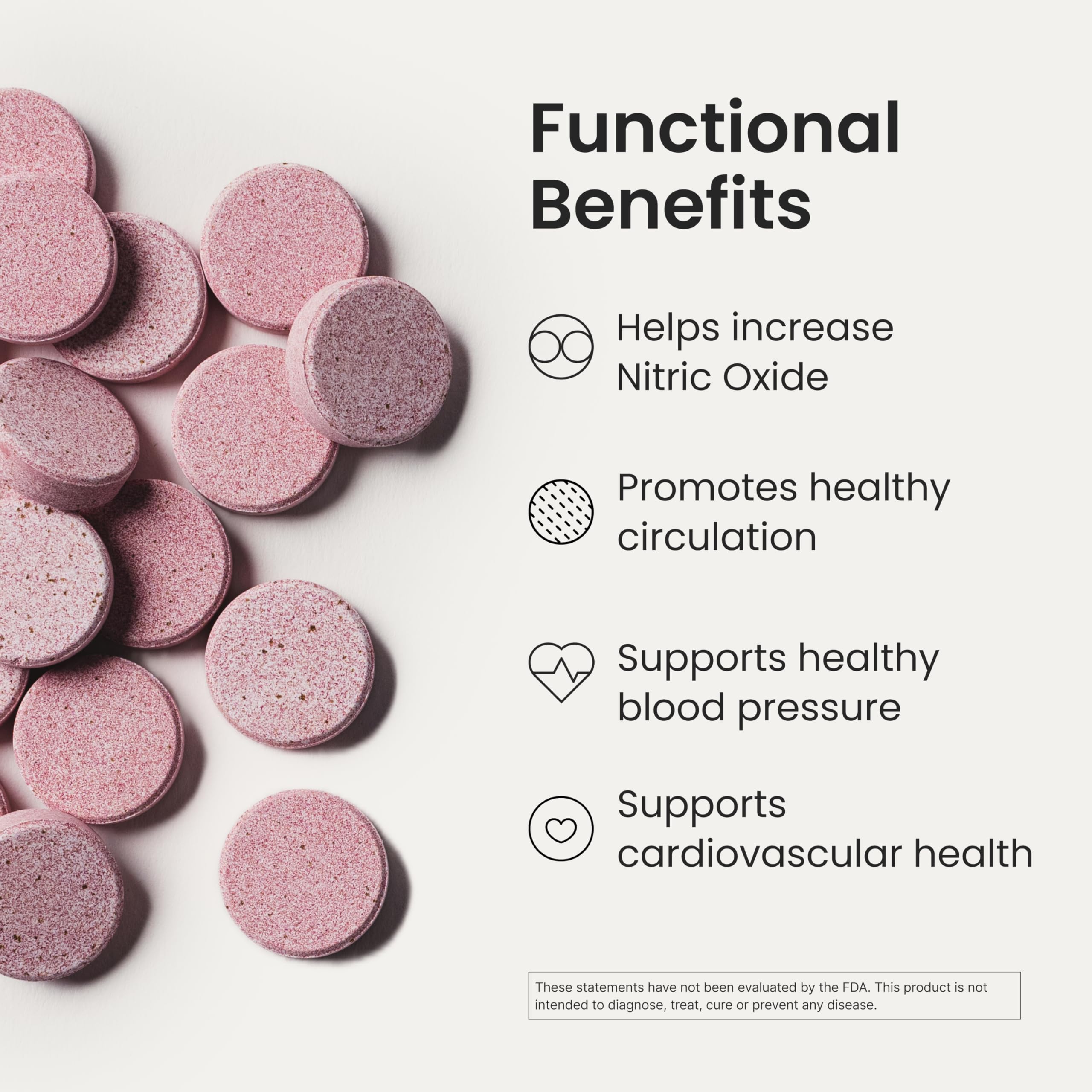 HumanN Neo40 Daily Heart & Blood Circulation Supplements to Boost Nitric Oxide - Supports Blood Pressure - from Maker of SuperBeets -Includes 30 Dissolvable Tablets - Tasty Fruity Flavor