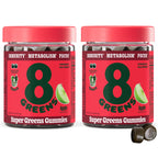 8Greens Daily Greens Gummies, Peach, 100 Count | Spinach, Wheatgrass, Blue Green Algae, Spirulina, Aloe Vera, Chlorella, and Barley Grass; For Metabolism, Immunity & Focus