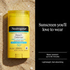 Neutrogena Beach Defense Sunscreen Stick SPF 50, 1.5 oz | Broad Spectrum SPF for UVA/UVB Protection, Water-Resistant up to 80 Minutes, No-Mess, Beach-Strength