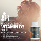 Bronson Vitamin D3 1000 IU (25mcg) Low Dose Vitamin D, 360 Tablets
