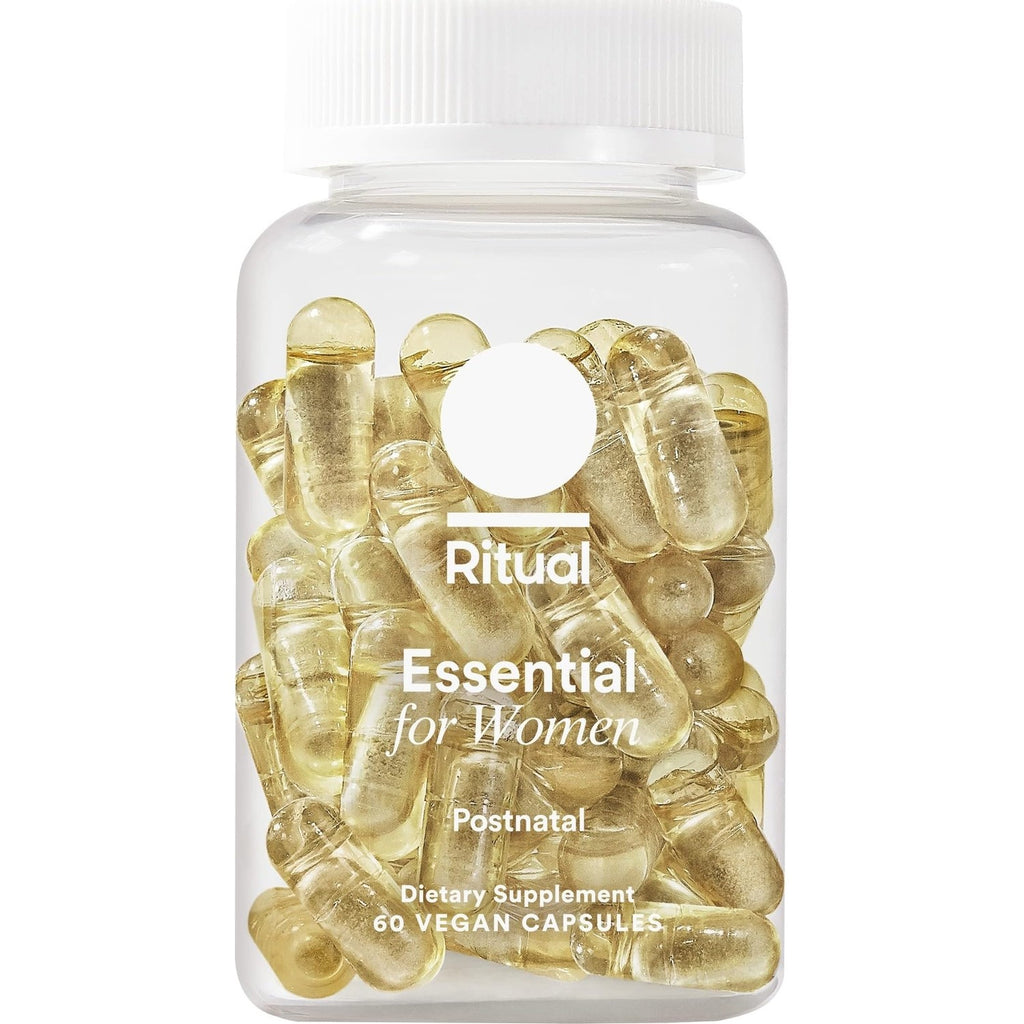 Ritual Women's Postnatal Multivitamin - 60 Capsules - 30 Servings | Key Essential Vitamins and Minerals - Support Mom and Baby Postpartum, Throughout Lactation* - Choline, DHA - Vegan - Citrus