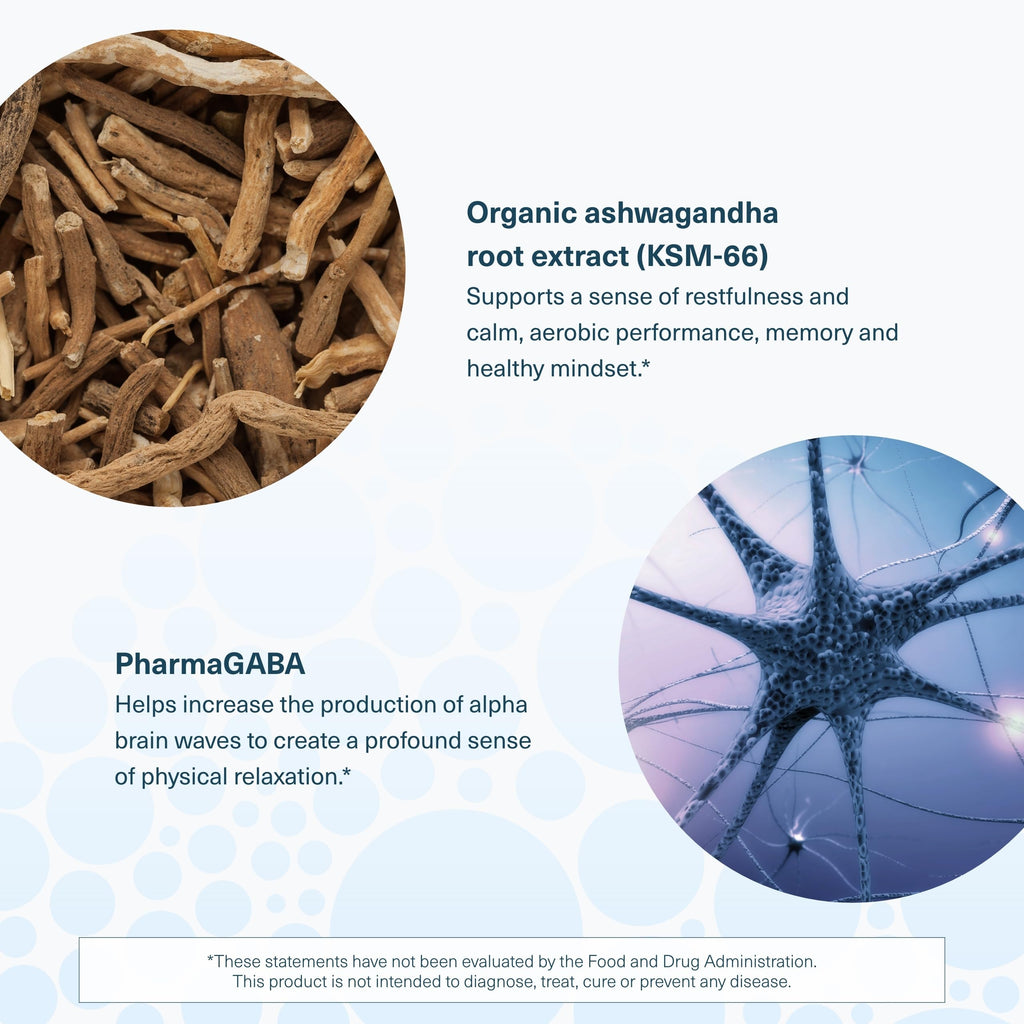 Youtheory Ashwagandha + GABA, 60 Vegetarian Capsules, 30-Day Supply | Adaptogenic Blend with Organic KSM-66 Ashwagandha and Ginger, Aids Stress Relief and Mood*, Supports Energy Levels*