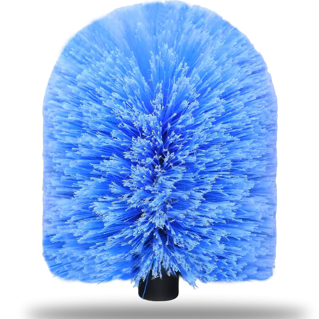Big Cobweb Duster Head Twist-On Spider Web Fuster for Outdoor & Indoor Web Cleaning // Fits Standard 3/4 inch Threaded Poles // Cobweb Duster Brush Head Only (Blue)