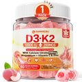 Vitamin D3 K2 Gummies 5000IU / 10,000 IU with 500mg Calcium + K2 (MK-7), Magnesium, Vitamin C & Zinc, For GLP-1 Users, Extra Strength - Ultimate Absorption for Bones, Muscles & Teeth, Vegan, 60Count
