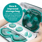 Medi Grade Face Ice Pack and Cooling Eye Mask Set, ChillGel Gel Mask Duo | Ice face mask and gel eye mask soothe puffy eyes, dark circles and migraines, cooling self care with storage bag