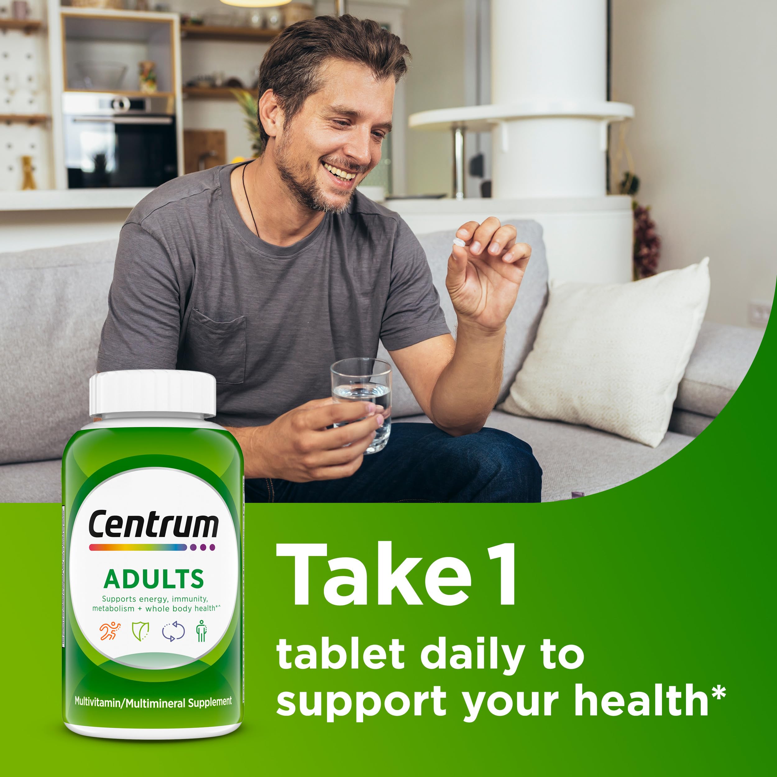 Centrum Multivitamin for Adults 18 and Over, 200 Tablets | Contains B Vitamins, Vitamin C, Vitamin E and Antioxidants, Supports Healthy Immune Response, GLP-1 Support