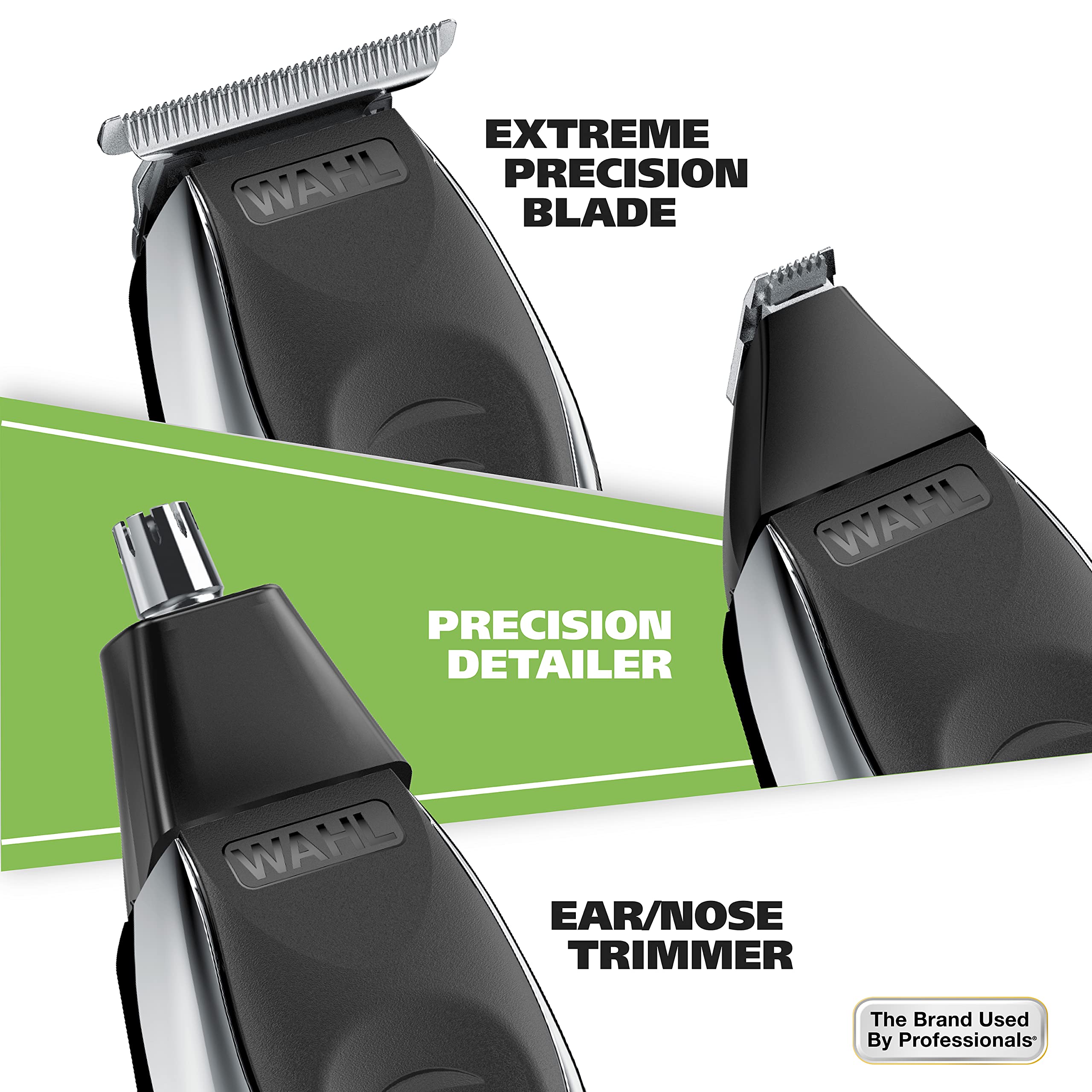 Buy now Wahl Aqua Blade?? Rechargeable Wet/Dry Lithium-Ion Deluxe Beard Trimmer for Men - Interchangeable Heads for Detailing, Hair, Mustache and Body Grooming - Model 9899-100 at indiglob india