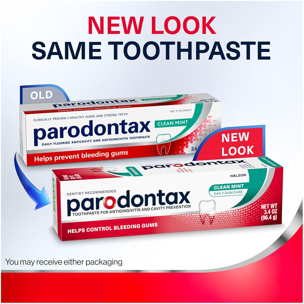 Buy now Parodontax Clean Mint Toothpaste For Gum Health, Helps Cavity Prevention, Anticavity And Antigingivitis - 3.4 Oz x 3 at indiglob india