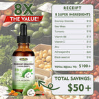 Herbs 8-in-1 Soursop Graviola Bitters Liquid Drops, 1 fl oz | Soursop Leaf Extract Drops, Sea Moss, Ashwagandha & Turmeric, Immune, Liver, Antioxidant & Sleep Support, Alcohol-Free