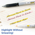 Zebra Pen SARASA MarkOn Retractable Gel Pen, Black Ink, 0.5mm, 12-Pack
